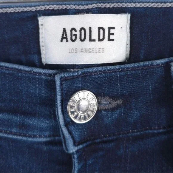 AGOLDE LOS ANGELES SOPHIE CROP Jeans Raw Hem‎ MADE IN USA 🇺🇸 A018-2022 Size 24